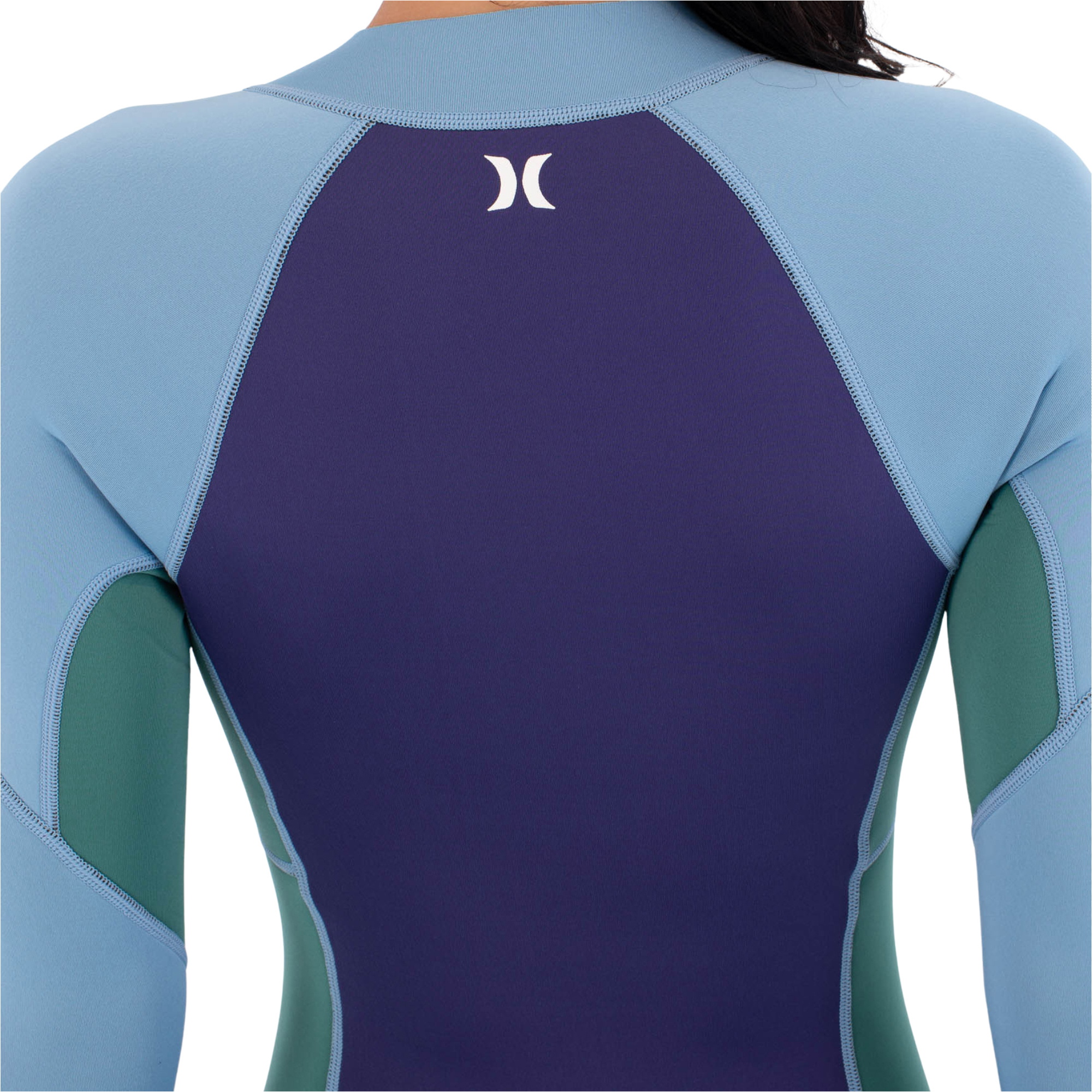 2026 Hurley Womens Air 2mm Front Zip Springsuit Wetsuit WSS0014202 - Bonnie Blue